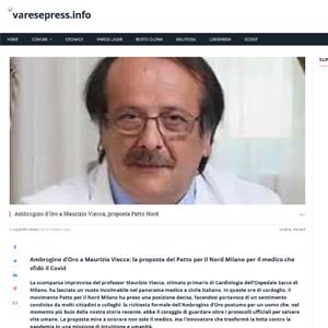 Ambrogino d’Oro a Maurizio Viecca: la proposta del Patto per il Nord Milano per il medico che sfidò il Covid